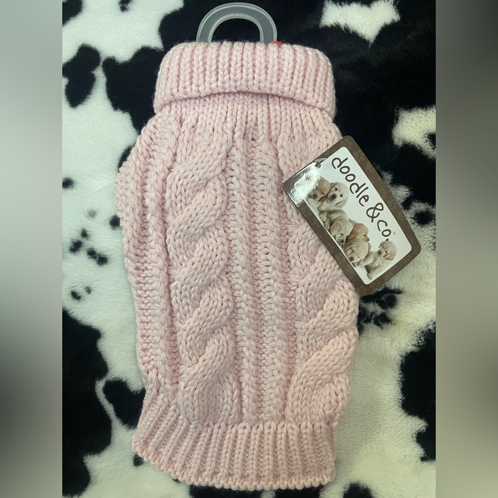 New! Pink small dog sweater!
